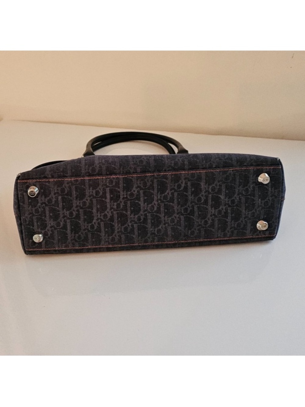DIOR Christian Dior Denim Blue Trotter Flight Bag - Picture 13 of 15